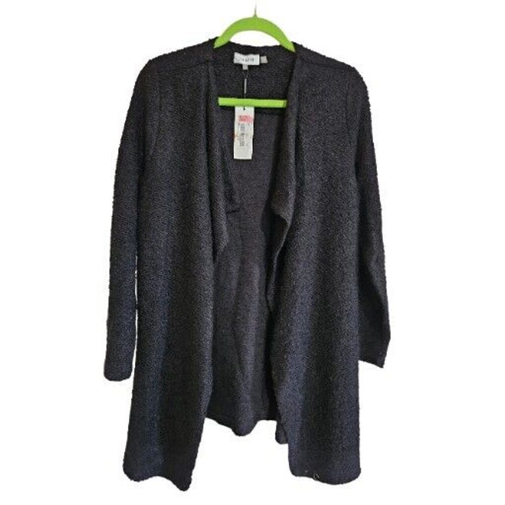 NWT Calvin Klein Open Front Black Cardigan Sweater Small